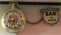 Vintage Bar Clock