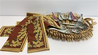 Placemats, Bamboo  Tray and Asian  Spoons