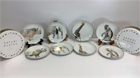 Safari  Plates  (8) with original  boxes