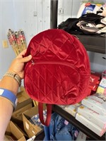 small velvet red backpack
