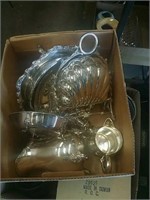 Box of silver plated Ware