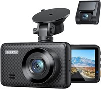 iZEEKER 2.5K Dual Dash Cam Front and Rear, 3" IPS