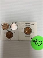 1972 LINCOLN CENT , VARIOUS WHEAT PENNIES
