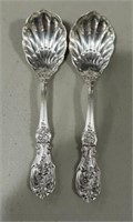 Pair of Francis I Sterling Sugar shell Spoons