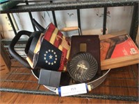 Metal Tray w/Assorted Items