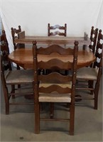 OAK DINING TABLE + 6 CHAIRS