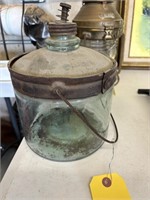 Antique Glass Kerosene Jug