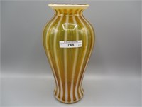 Fenton 9.5" amber opal strip vase