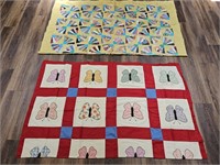 2 - Machined Quilt Tops: 86 X 71" & 65½ X 82"