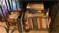 VINTAGE COOKBOOKS AND RECIPE BOX AND CONTENTS