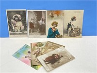 8 Early French Postcards