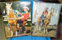 (2) 1952 Roy Rogers/Trigger Puzzle Trays