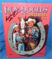 1957 Roy Rogers Adventures #1 Book, Autographed