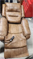 Signature/Ashley Brown Leather Recliner w/ Remote