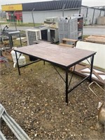 179) 32"x71" work table 3/4 treated plywood