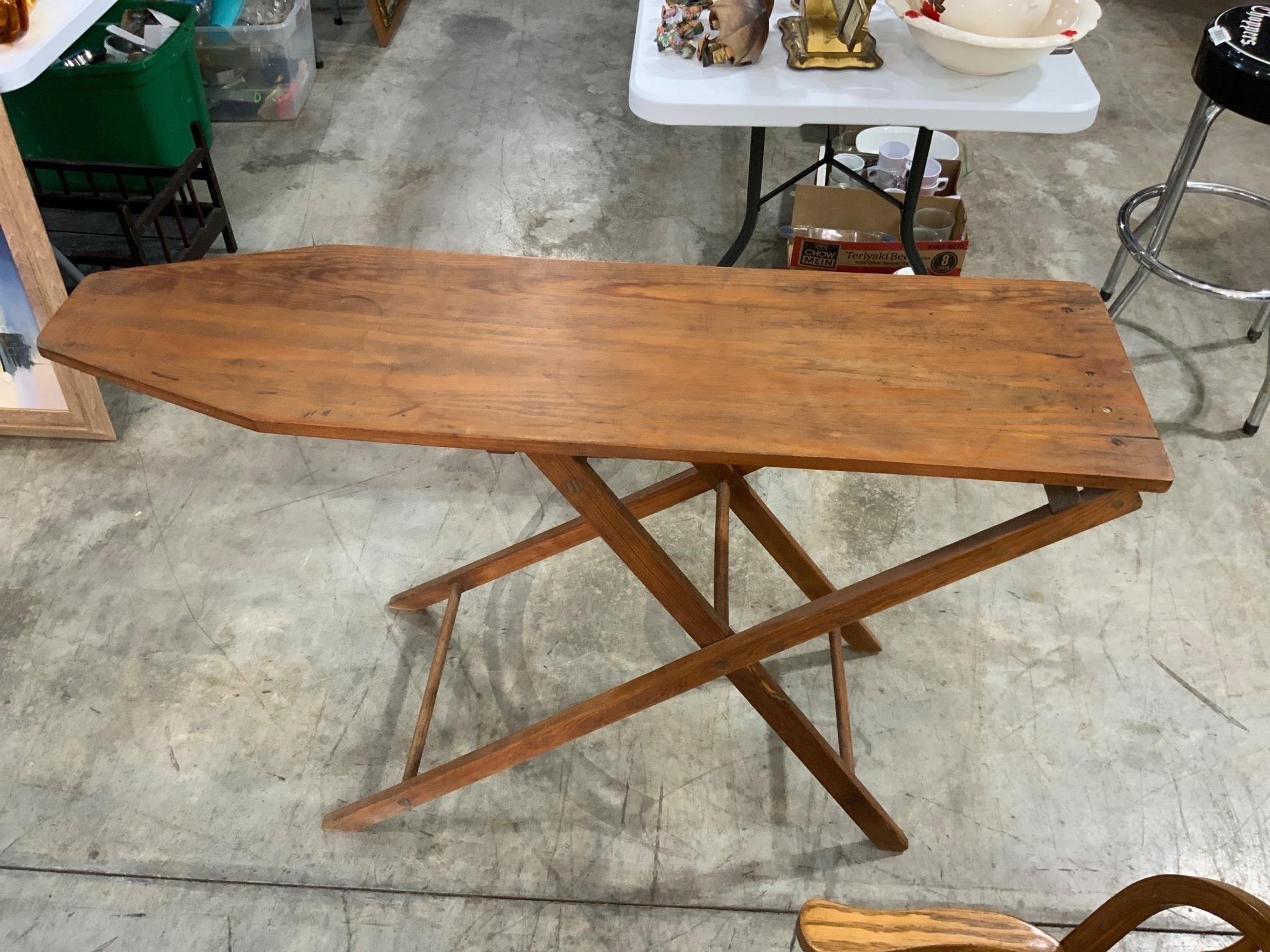 wooden antique ironing board