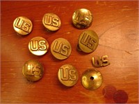 US WWII uniform buttons