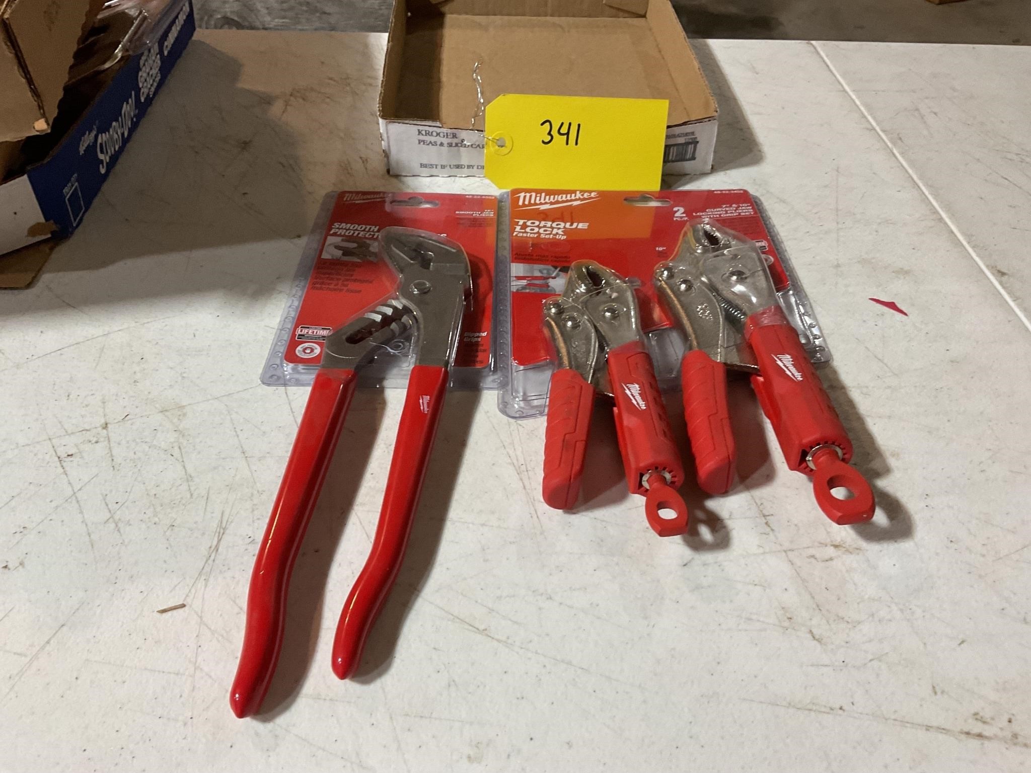 Milwaukee locking and sliding pliers