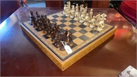 CHESSBOARD WITH WHIMSICAL FIGURES
