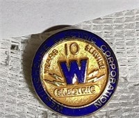 VINTAGE G. F. WESTINGHOUSE ELECTRIC CO. 10YR. PIN