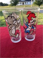 Kelsey, Woody, woodpecker and Tom and Jerry Glass