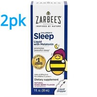 2pk Zarbee's Kid's Sleep Liquid  Melatonin -1oz