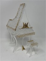 Spaghetti Glass Art Glass Grand Piano Sculpture