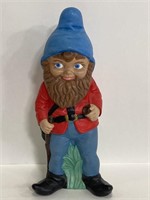 Vintage painted plaster garden gnome
