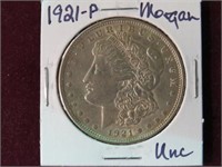 1921 P MORGAN SILVER DOLLAR 90% UNC