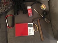 Mixed Tool and Scale lot with Binoculars