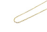 18ct Yellow gold paper chain necklace