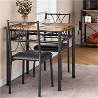 Amyove 3 Piece Kitchen Table Set, Dining Table and