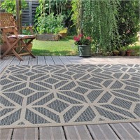 Rugshop Contemporary Geometric Rug for Patio, Dec,