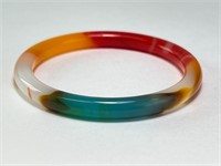 Solid Jade Multi Color Bangle 29 Grams (Gorgeous)