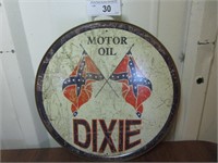Dixie Motor Oil Metal Sign
