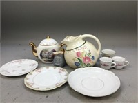 Assorted Pitcher, Tea Cups, Saucers and more