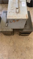 3 military ammo boxes