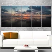 Seascape Art Canvas  60x28  5 Panels