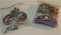 (2) BAGS OF COSTUME JEWELRY