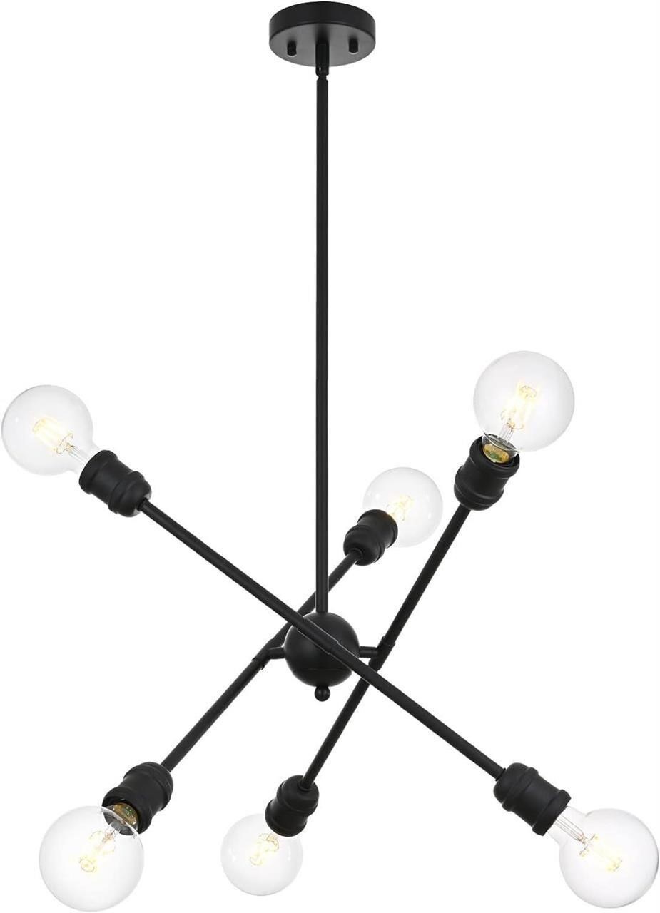 Mid Century Modern 6-Light Sputnik Chandelier