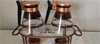 MCM Coffee Carafes/Syrup Bottles  w Warming Stand