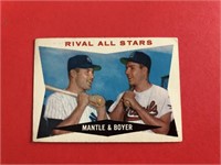 1960 Topps Mickey Mantle & Ken Boyer Yankees