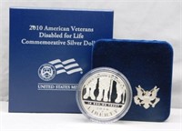 2010 American Vet Disabled for Life Proof Silver
