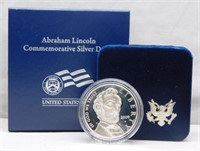 2009 Abraham Lincoln Proof Silver Dollar with COA