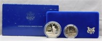 1986 US Liberty 2 Coin Proof Set with COA and