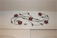 Metal Flower Wall Art Approx 30" Wide