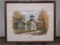 Ray Day Country Schoolhouse Framed Print