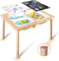 Kid's Wooden Sensory Table with Storage Bins