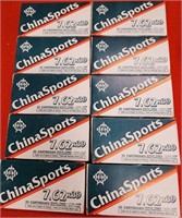 W - 10 BOXES CHINA SPORTS 7.62 AMMUNITION (W44)
