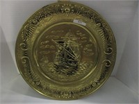 14" Brass ship plate
